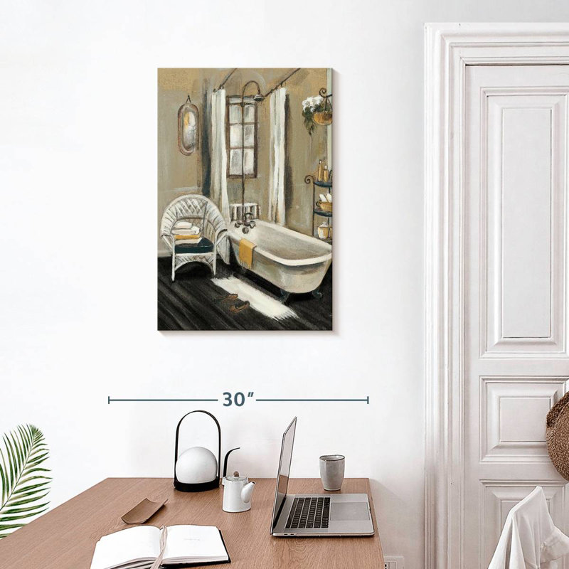 Lilie French Bath II - noir, H 30 po x l 20 po