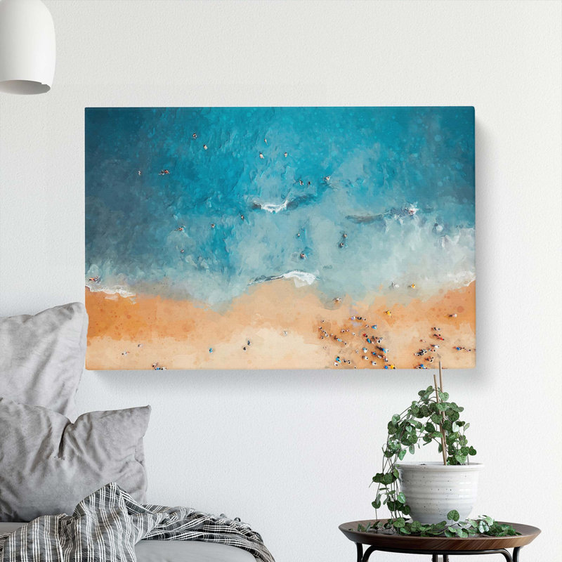 Busy Beach In Brazil - Wrapped Canvas, 35cm H x 50cm W x 3cm D