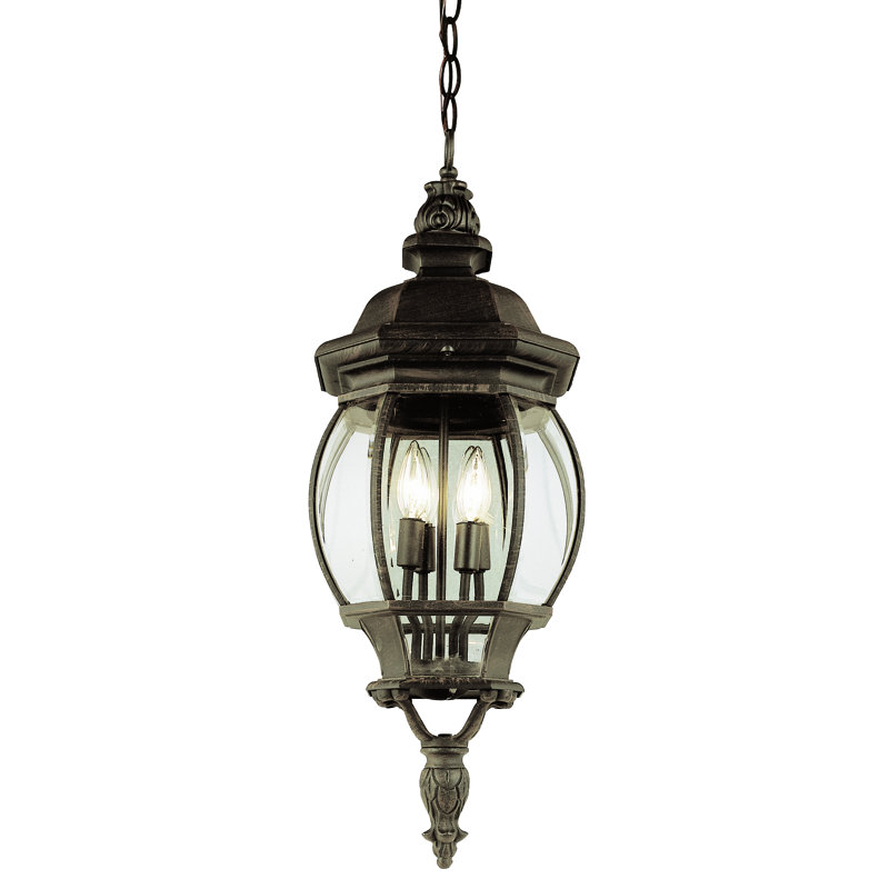 Lanterne suspendue d'extérieur à 4 lumières H 32 po Siclen, rouille