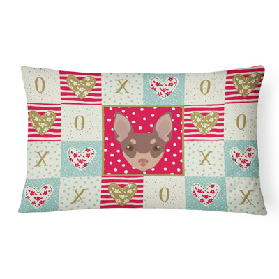  Coussin d'extérieur Toy Fox Terrier Love