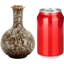 Ensemble de 4 vases à fleurs en céramique décor maison de campagne, Boho Decor, petits vases de fleurs glacés réactifs de couleur rouge et jaune, centre de table, décorations de table, vase en céramique décoratif pour la maison, le salon