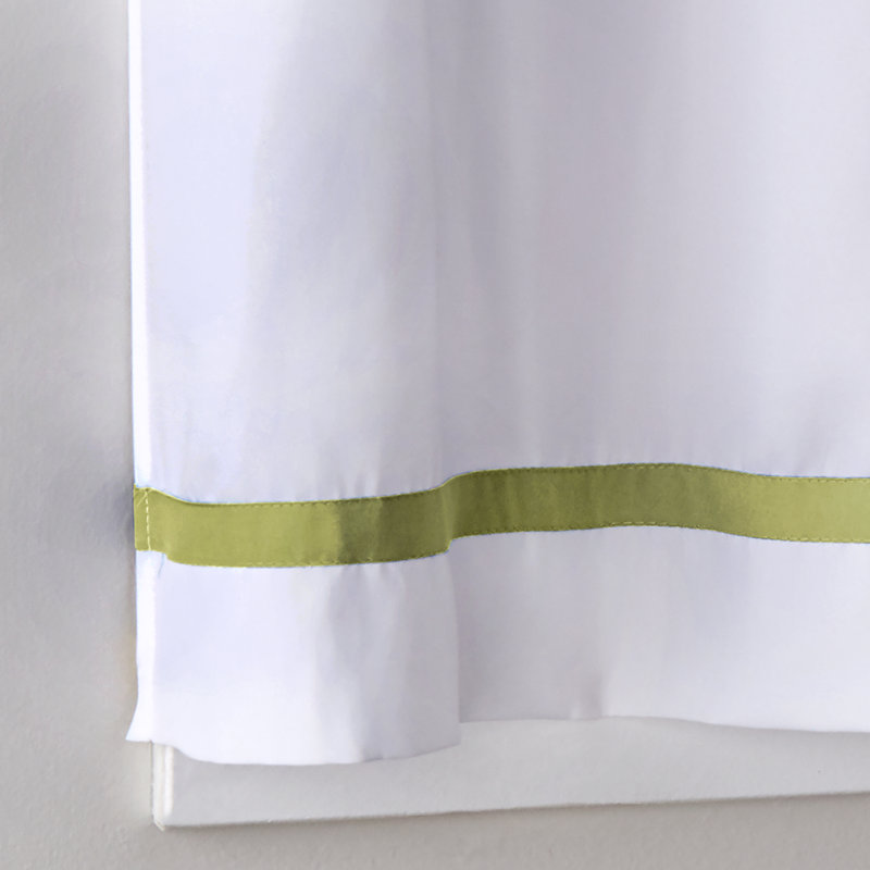 Navarre Striped Balloon Cafe Curtain, Black, 24" H x 57" W x 1.5'' D