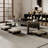 Black Solid Wood Rectangular Coffee Table-109011889