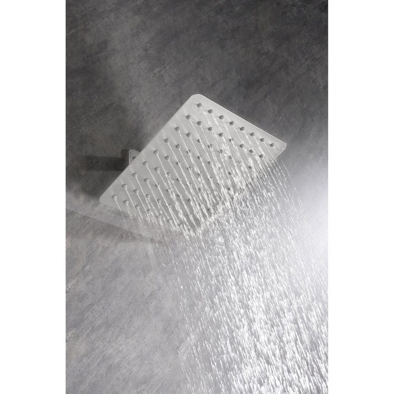 Tête de douche haute en acier inoxydable 304 - Cascade ultra-mince avec buses autonettoyantes, couverture complète du corps, procédure d'installation facile, protection contre les pluies étonnantes, méthode,
