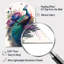 «Cute Peacock Floral Art I - Peacock Arch», horloge murale asymétrique moderne-104241091