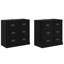  Sideboards With Drawer 2 Pcs Artisan Oak 70 X 35.5 X 67.5 Cm-1300839419