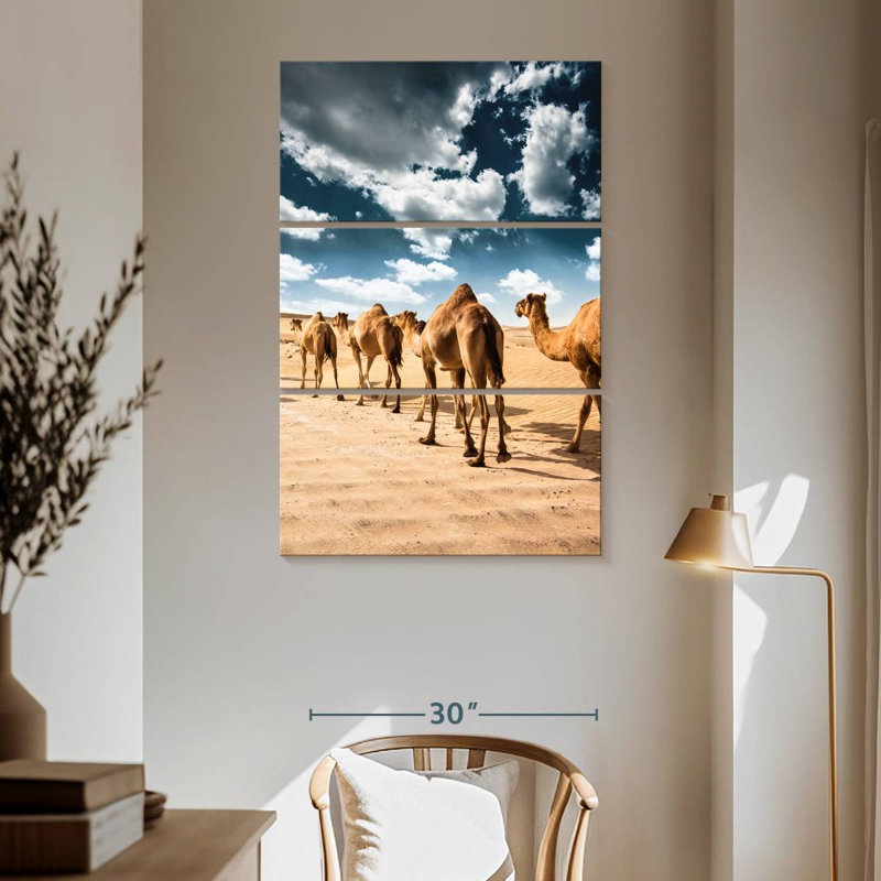 Brampt Desert Camels, 65" H x 42" W