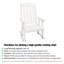 Chaise berçante en bois avec inclinaison confortable du dossier, dossier haut et siège profilé profond-489674463