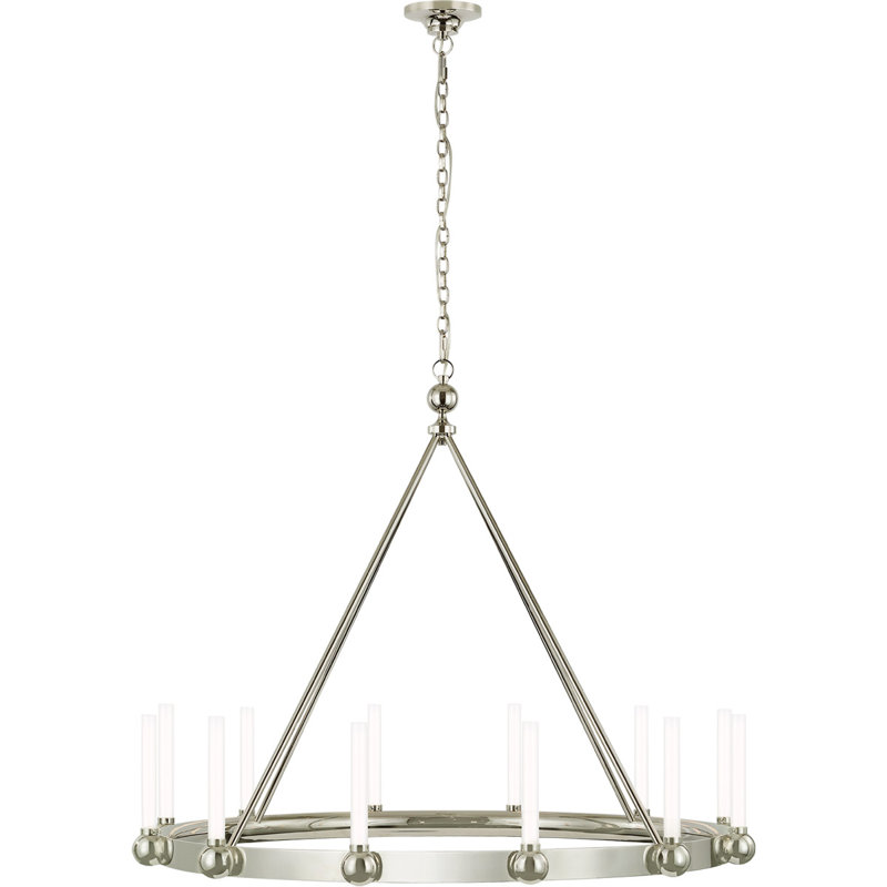 Thomas O'Brien Jeffery XL Ring Chandelier, Polished Nickel