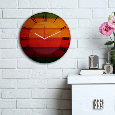 Horloge murale élégante Elegant, 11,8 pouces de diamètre | 100% panneau de fibres à densité moyenne avec une épaisseur de 0,2 pouce | Design élégant pour la maison ou le bureau | La montre moderne ajoute de la sophistication à n'importe quel espa