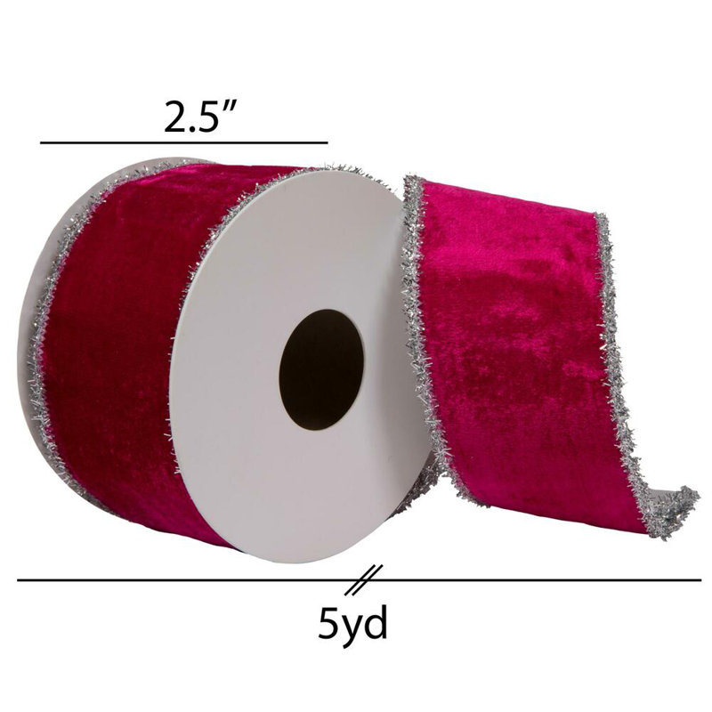 Ruban de Noël, H 2,5 po x l 180 po x P 2,5 po, Marron