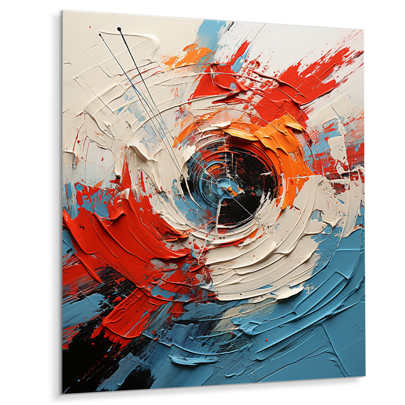 Spiral Chaos Collages Unleashed II - Art mural abstrait en métal, H 20 po x l 12 po x P 1 po