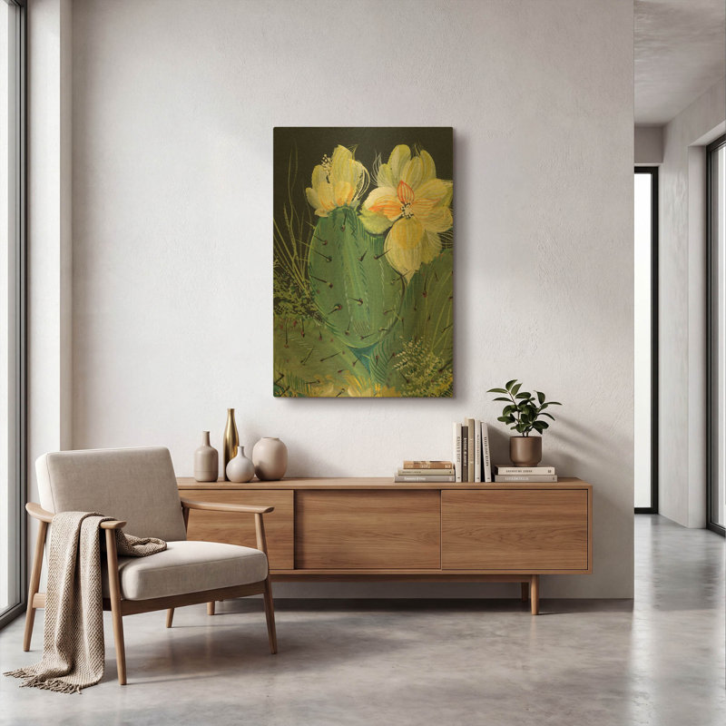 'Cactus 2' By Kristy Rice Gold Metal Wall Art, 12" x 16", 24"x36"