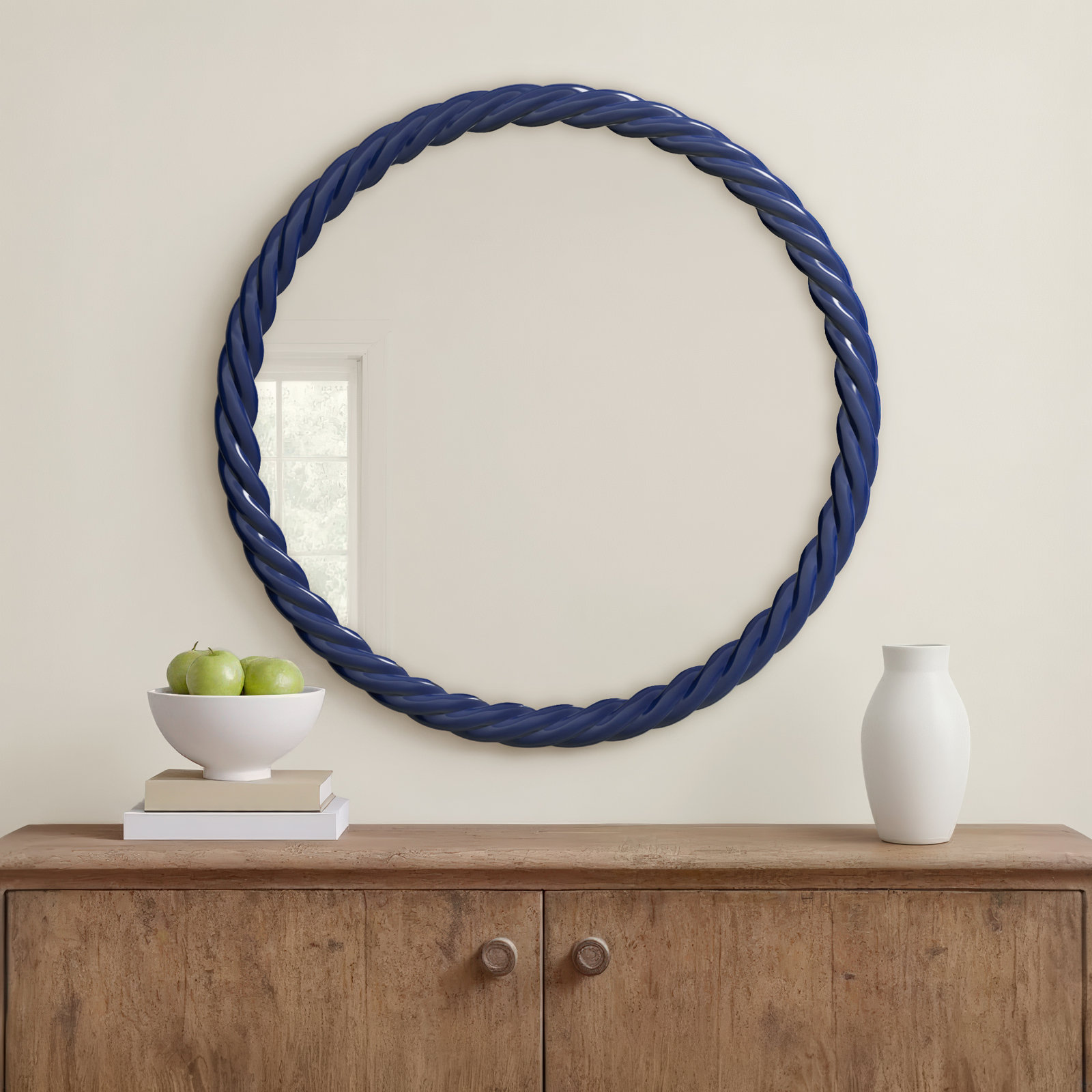 Mara 30" Accent Mirror, Navy