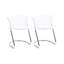 43 cm H Cantilever Chair in Clear