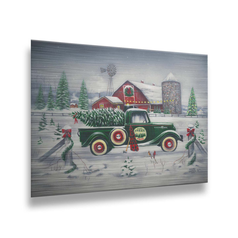 Ye Olde Christmas Truck by Robert Andrea, No, 16" H x 20" W, Metal