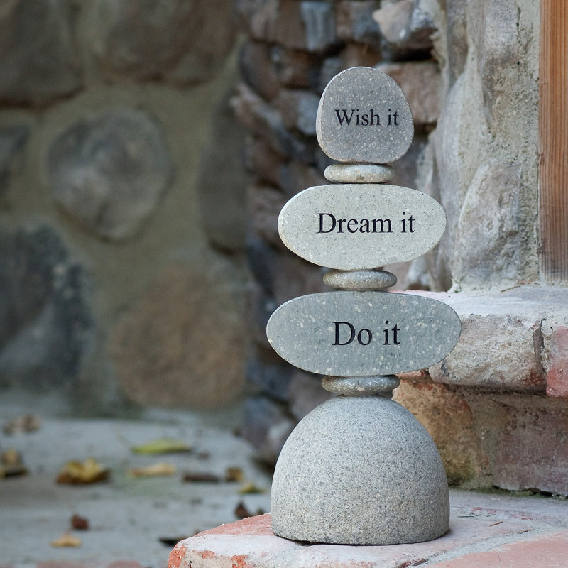 Drucilla «Wish it Dream it Do it», pierre de jardin Cairn