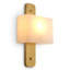 CDJ Wall Lamp Melbourne antique brass finish alabaster