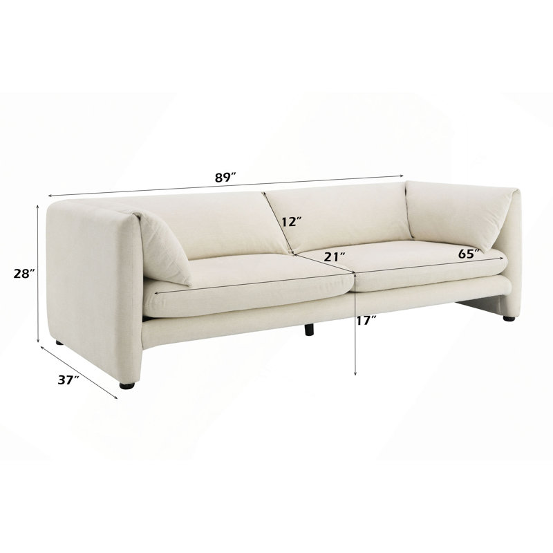 Jaeda  Linen Sofa
