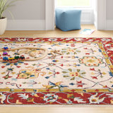 Argonaut Micro-Loop 386 Area Rug In Ivory/Red
