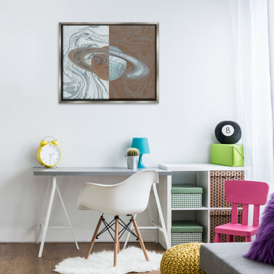 "Abstrait marbré", art mural sur toile flottante par Daphne Polselli