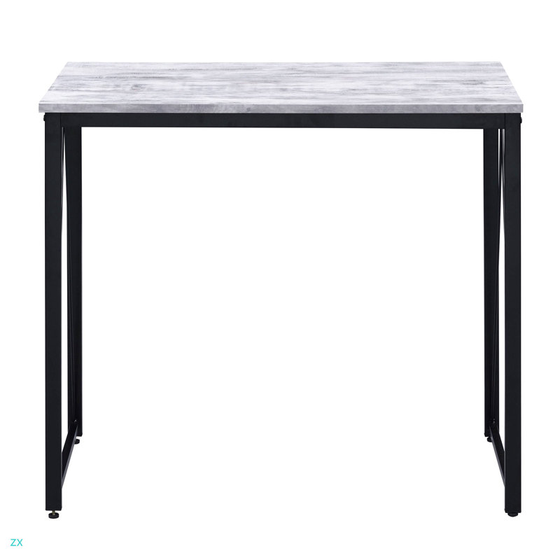 Bureau antique de 35,5 po avec base en métal