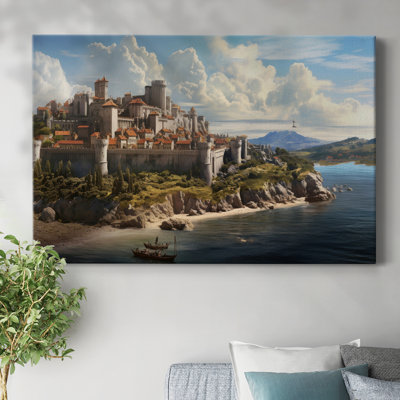 Paysage paysager - Toile tendue avec châssis Premium - Prêt à être accroché