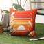 Indoor / Outdoor Animal Print Orange Square Throw Pillow Cover