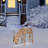 Outdoor Rattan Grazing Reindeer Lawn Decoration with LED Lights, 24"-1416220271