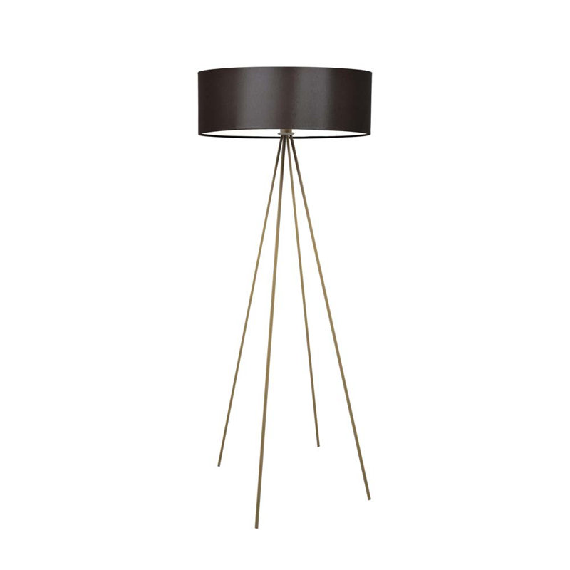 Arnesha 157cm Traditional Floor Lamp, Brown, Antique Old Gold