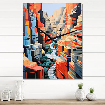 Canyon de Stijl inspiré Lansdcape - Horloge murale Canyon
