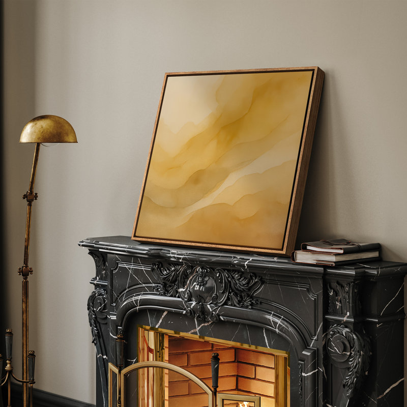 Art mural encadré abstrait rétro antique classique pour chambre à coucher, Naturel, H 24 po x l 24 po