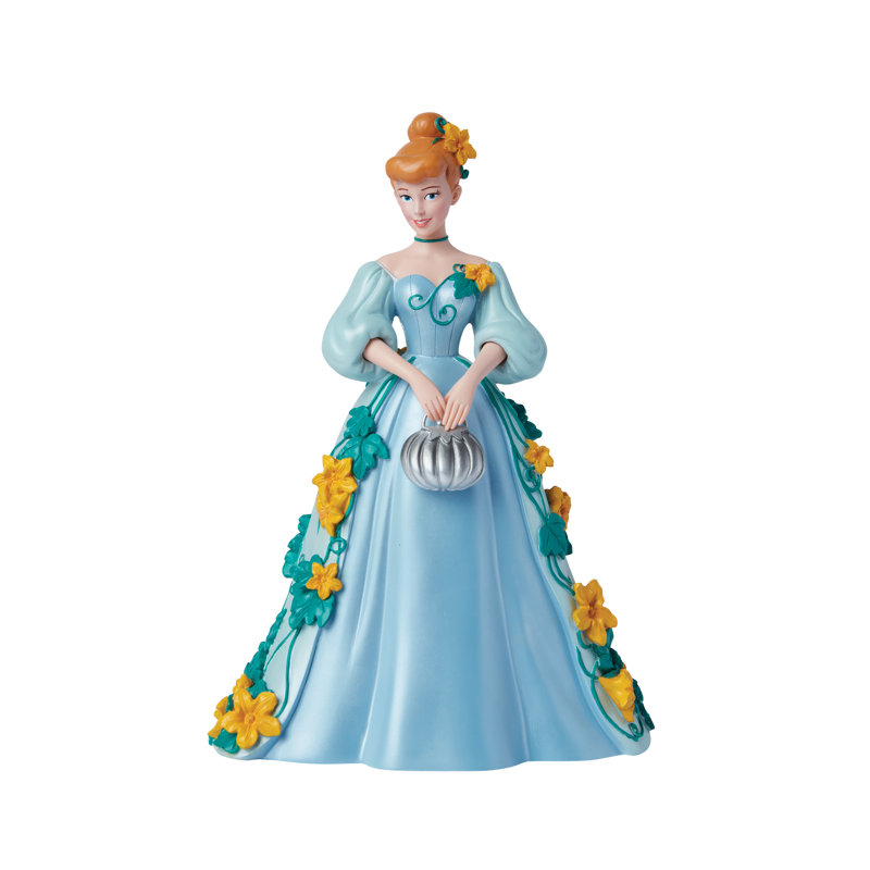 Figurine botanique princesse Cendrillon tenant une citrouille d'argent 8,46 pouces Disney