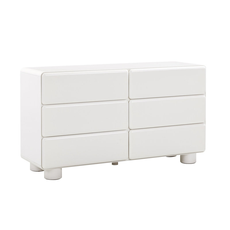 Commode 6 tiroirs Kamio, Blanc