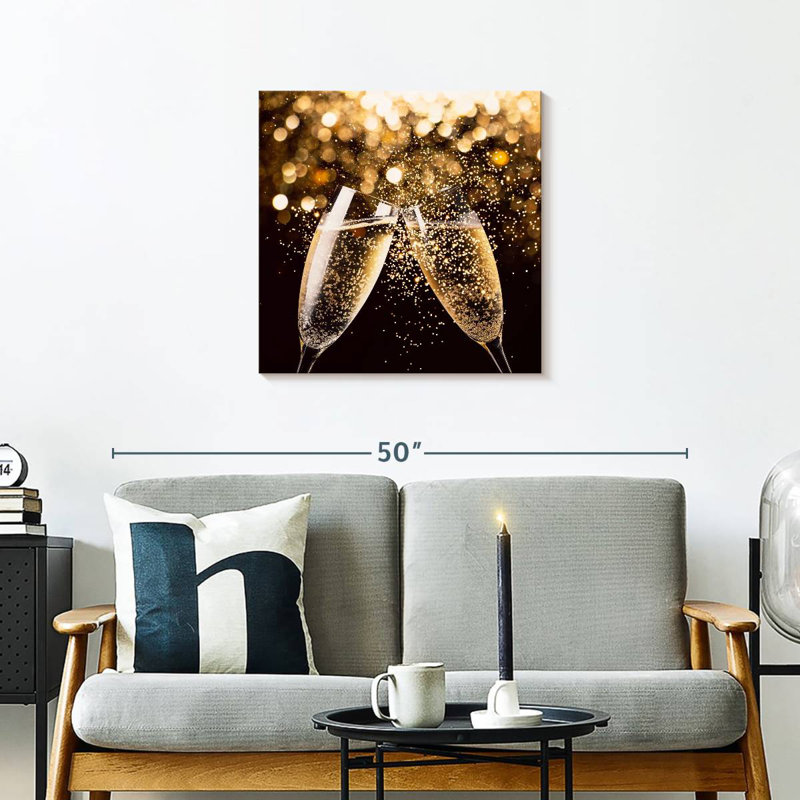 Yarlin Festive Champagne Toast, 24" H x 24" W