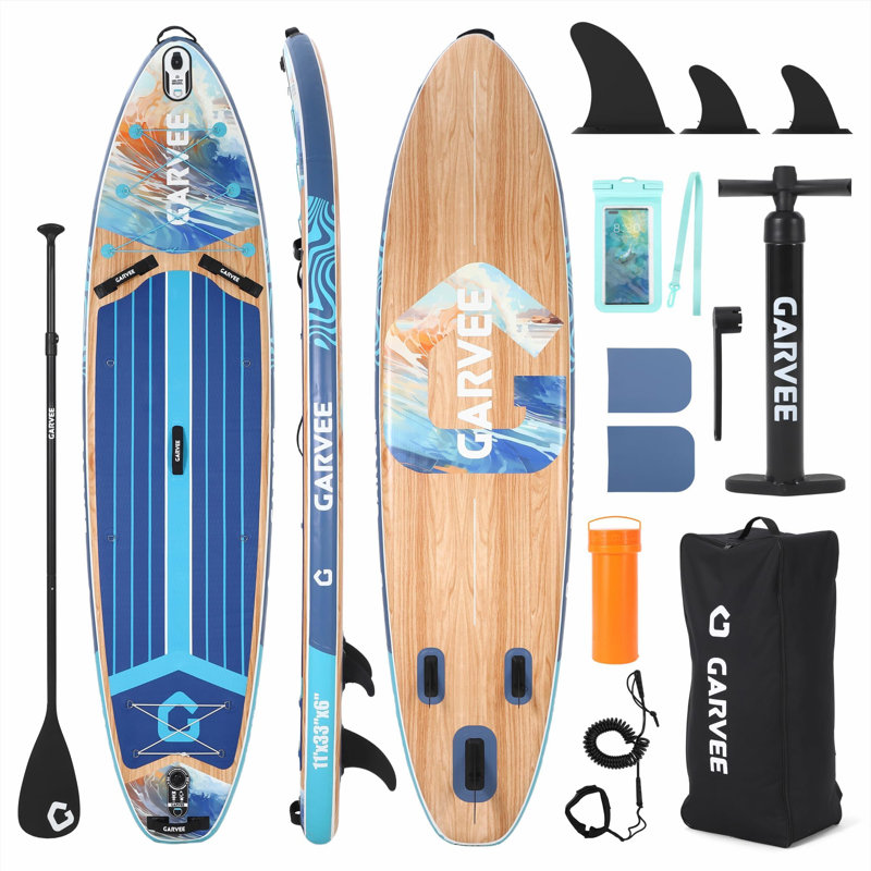 Inflatable Stand Up Paddle Board Ultra-Light SUP - Wide Stable Design with Non-Slip EVA Deck, Complete Kit with Premium Accessories - for Adults, Beginners & All Skill Levels