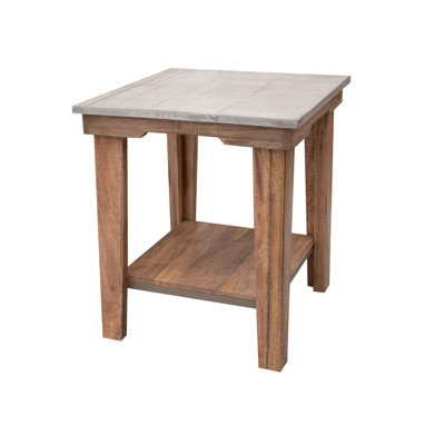 Kashaunda Solid Wood End Table