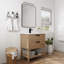 Meuble-lavabo simple 30 po avec lavabo en imitation chêne