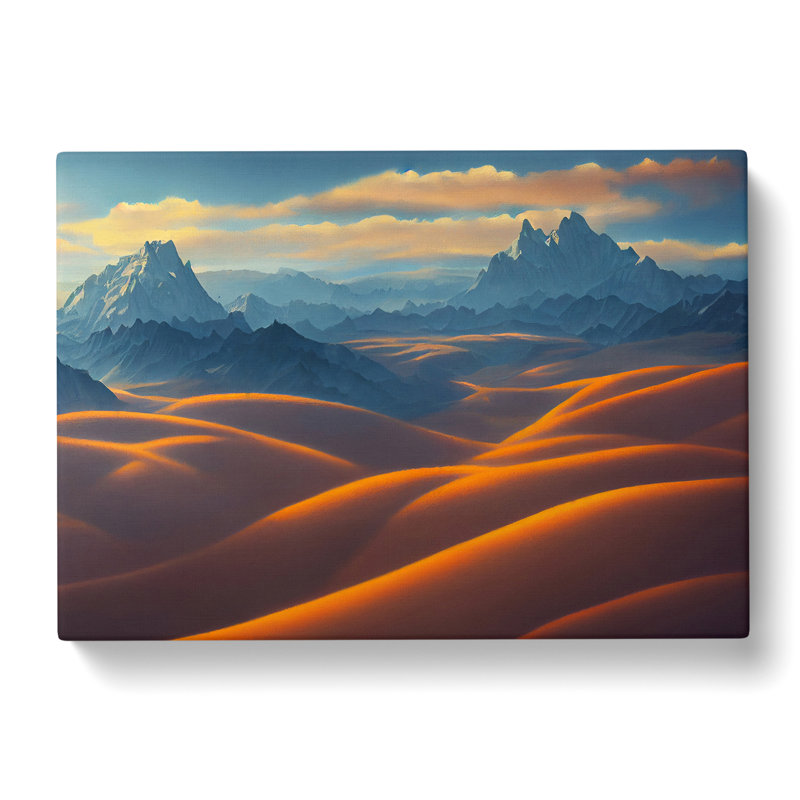 Flashy Mountain Landscape - Wrapped Canvas, 50cm H x 76cm W x 3cm D