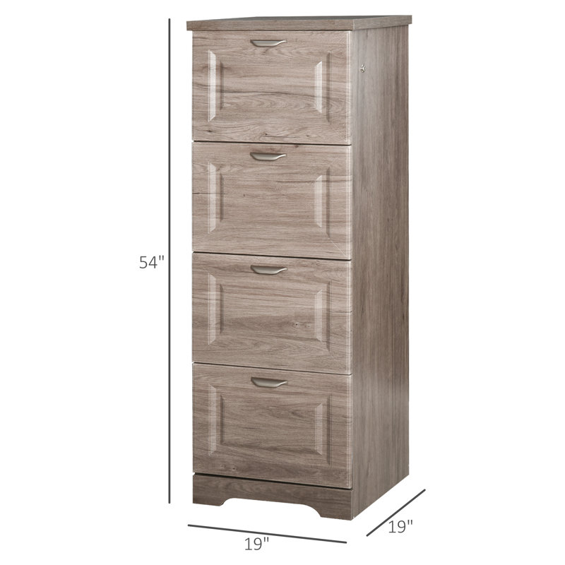 19'' Wide 4 -Drawer File Cabinet, Grey