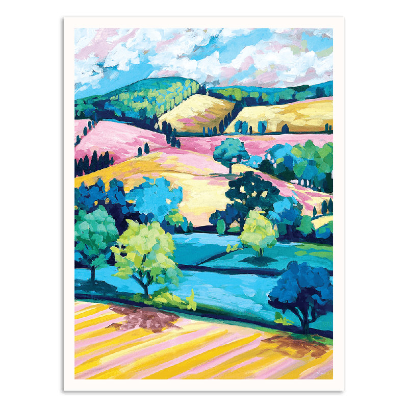 Autumn Flow by Clair Bremner - Print on Canvas, White, 102cm H x 76cm W