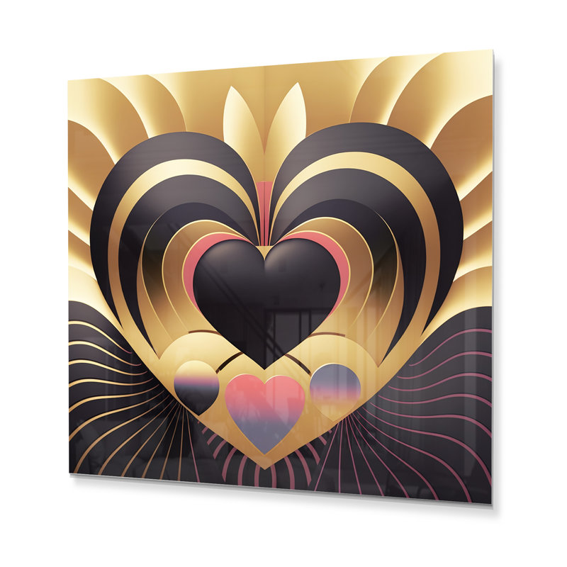 Abstract Wall Decor on Metal, 29" H x 29" W x 1" D