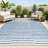 Sukie Modern Offset Stripe Ivory/Blue Indoor/Outdoor Rug-903835766
