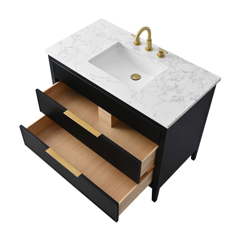 Emma 42" W Single Vanity, Black