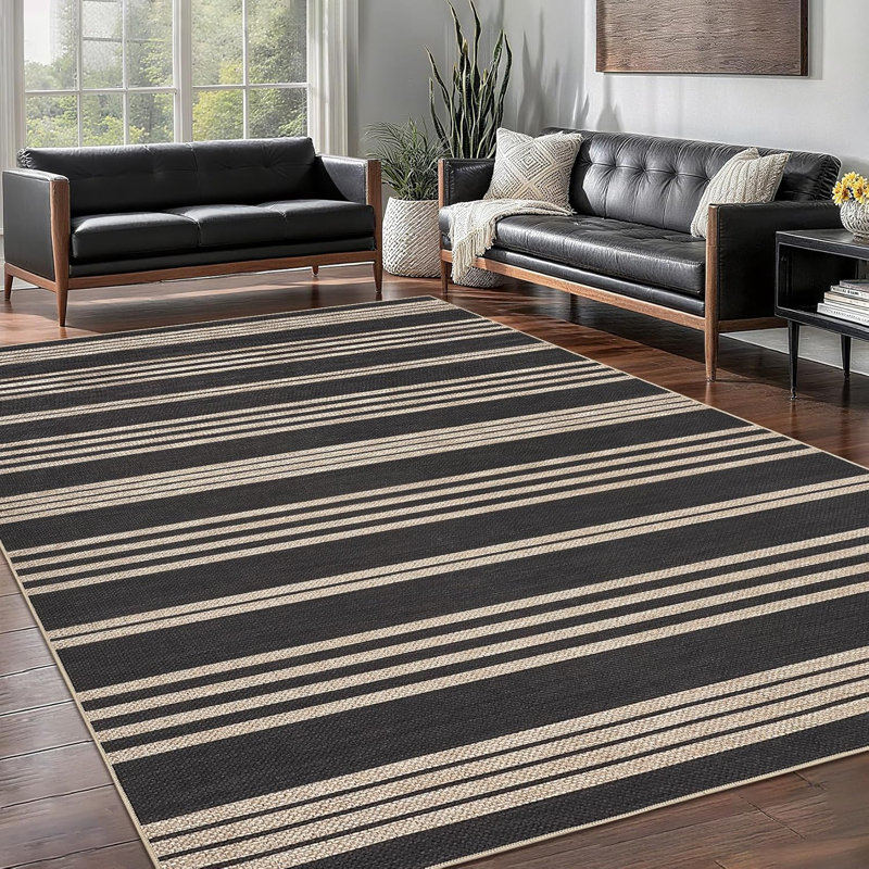 Jute Runner Rug – Washable, Non-Slip, Woven Carpet for Kitchen, Entryway, Bathroom, Laundry Room (Brown), Rectangle 8' x 10'