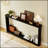 70.1 Inch Corrugated Texture Storage Table For Narrow Spaces, Sturdy And Durable Wooden Console Sofa Table-320950420