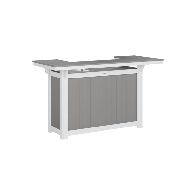 Berlin Gardens Outdoor Island with Ice Bowl, Light Gray