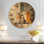 Très grande horloge murale Boho Silent Wood - Forme céramique moderne