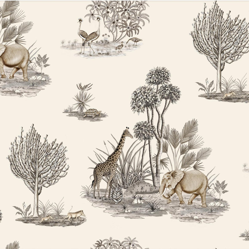 Ardmore Linen Fabric, Cream/Gray