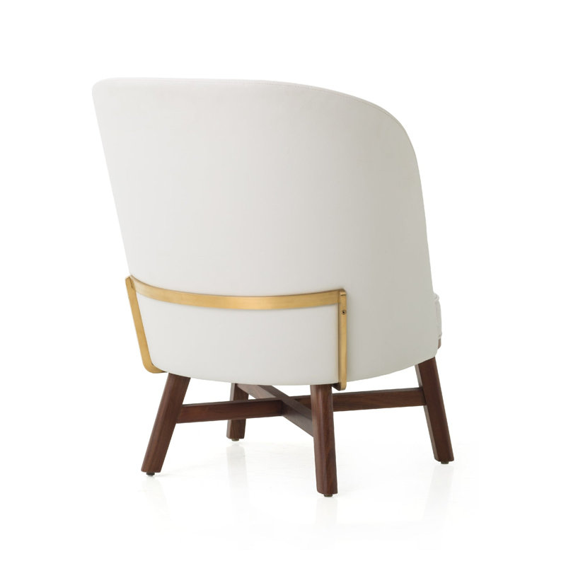 Mr B Lounge Chair, L493 Sanfor Oyster 0021 Linen/Natural Walnut